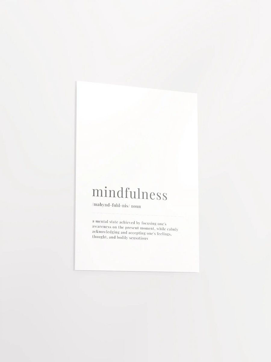 Mindfulness Definition Poster Print product image (25)