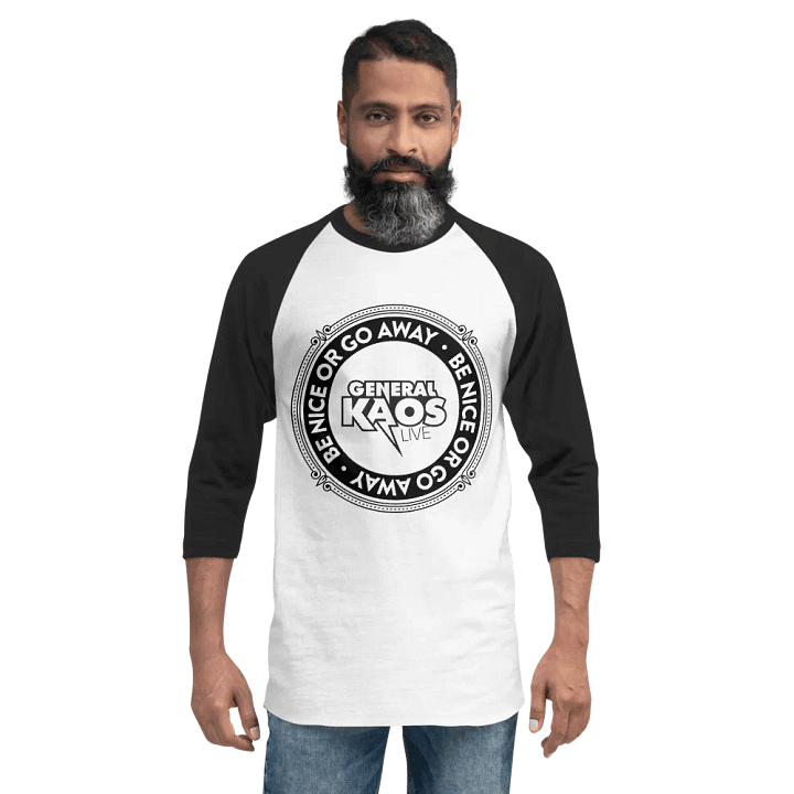 BE NICE (Baseball Tee - DARK LOGO) product image (2)