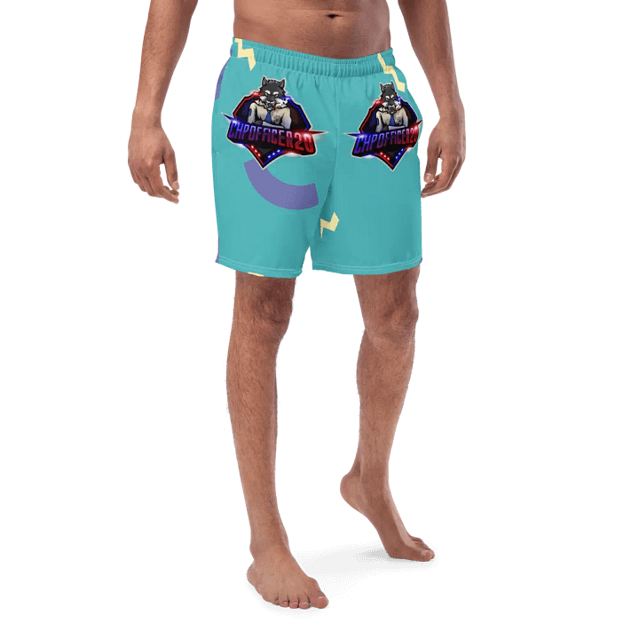 Choppercrew Emblem All-Over Print Swim Trunks product image (1)
