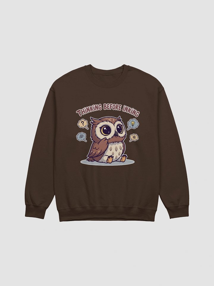 Overthinking Owl Crewneck Sweatshirt product image (13)