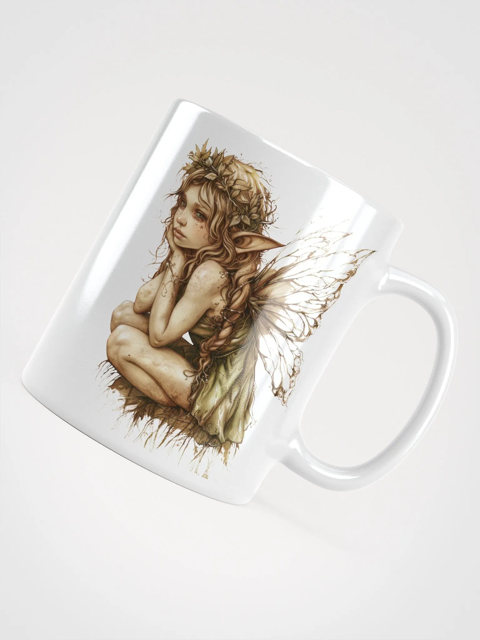 The Fairy of the Forest White Glossy Mug product image (4)