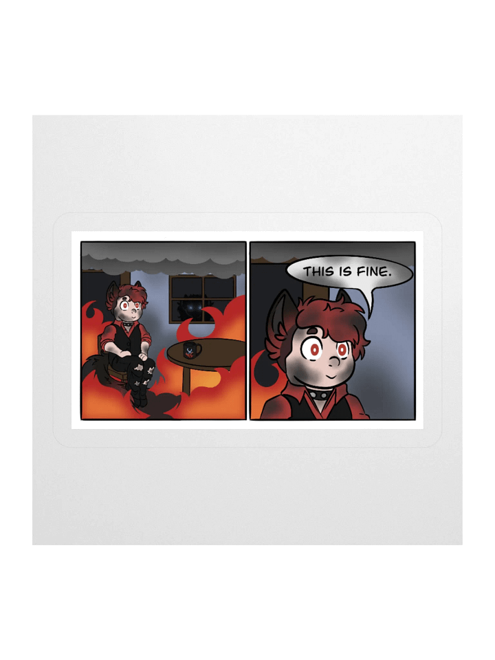 Kiss Cut Stickers - This Is Fine Meme product image (1)