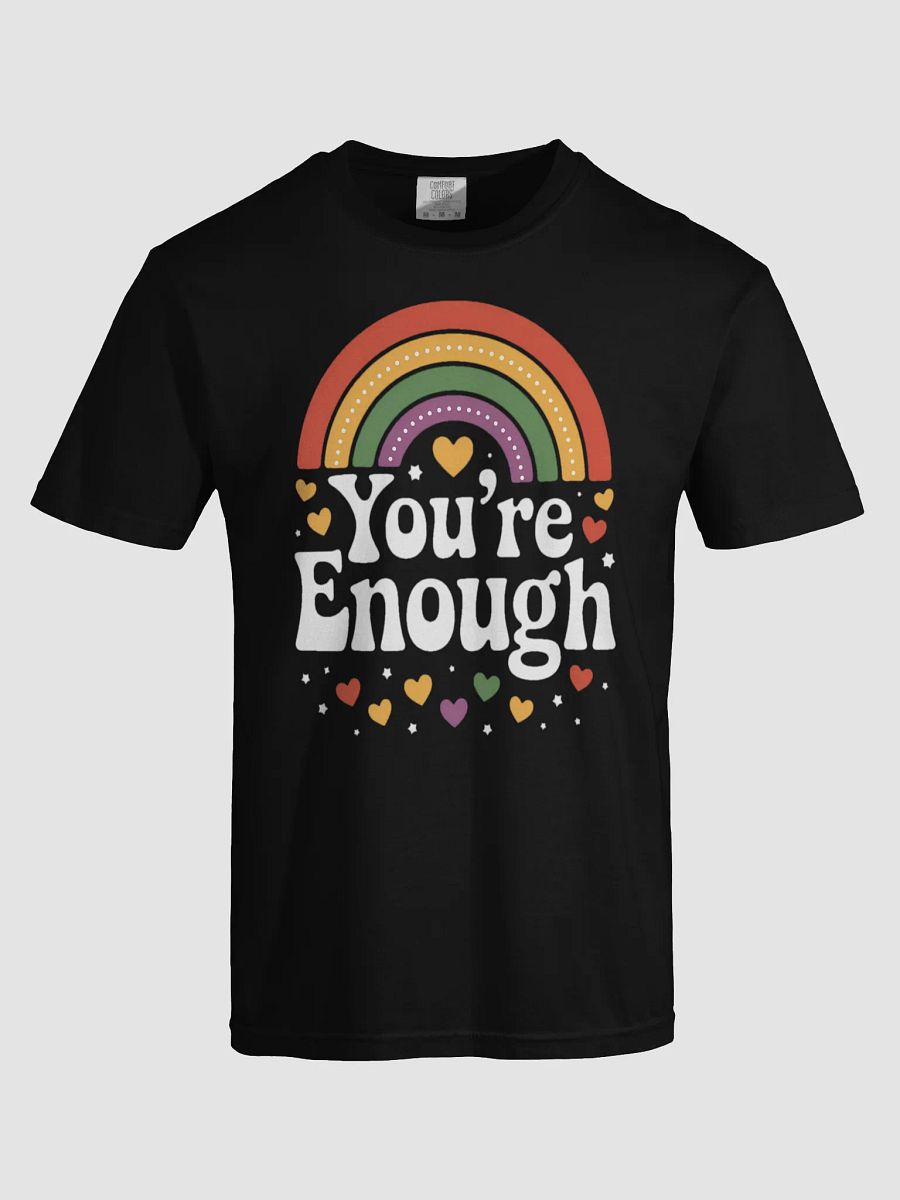 You're Enough Retro Rainbow Pride Heavyweight Tee product image (31)