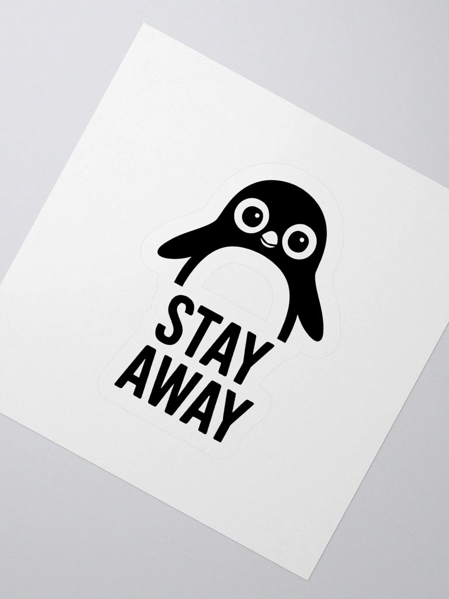 Quirky Penguin Stay Away Kiss Cut Stickers product image (4)