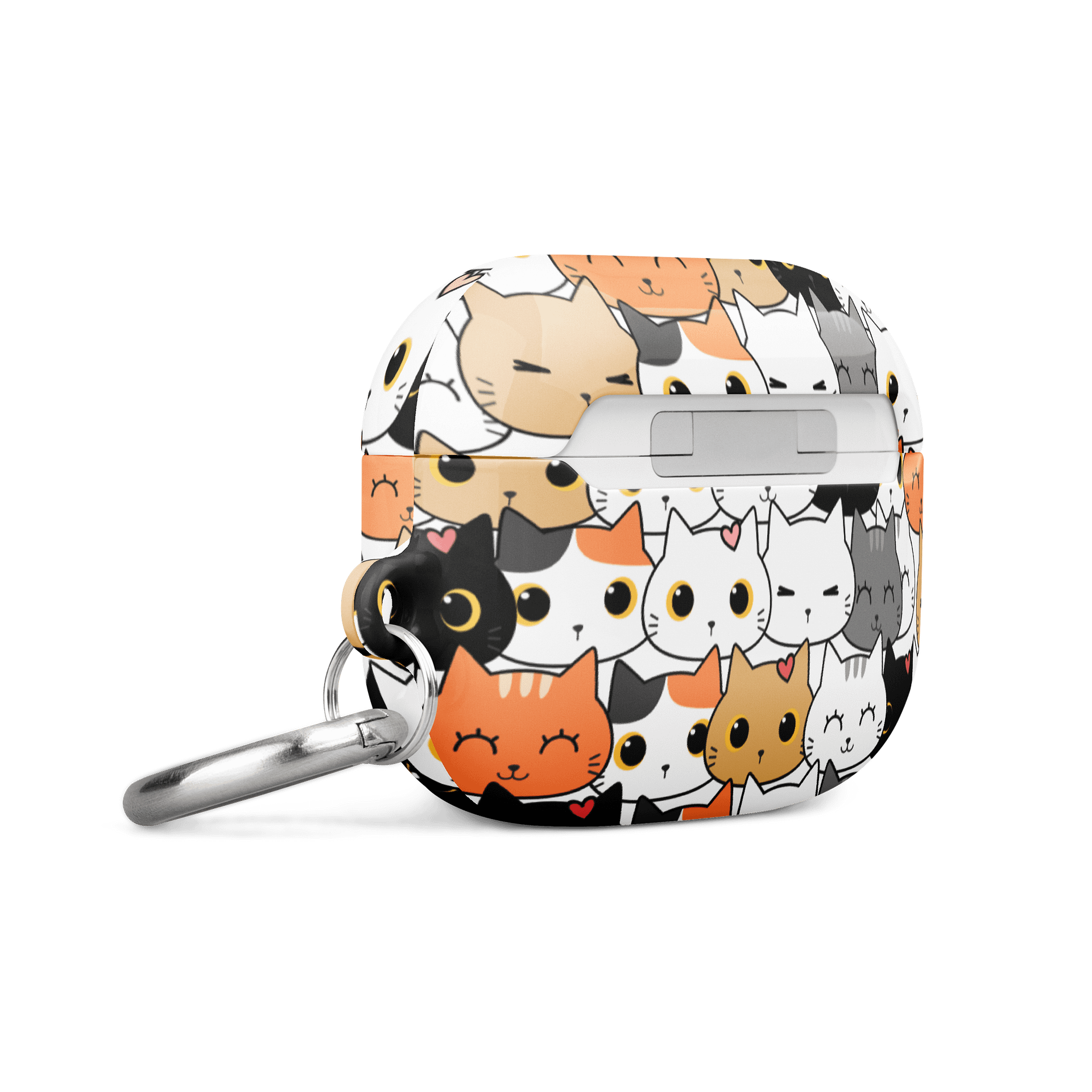 Whimsical Cat Faces All-Over Print AirPods® Case product image (19)