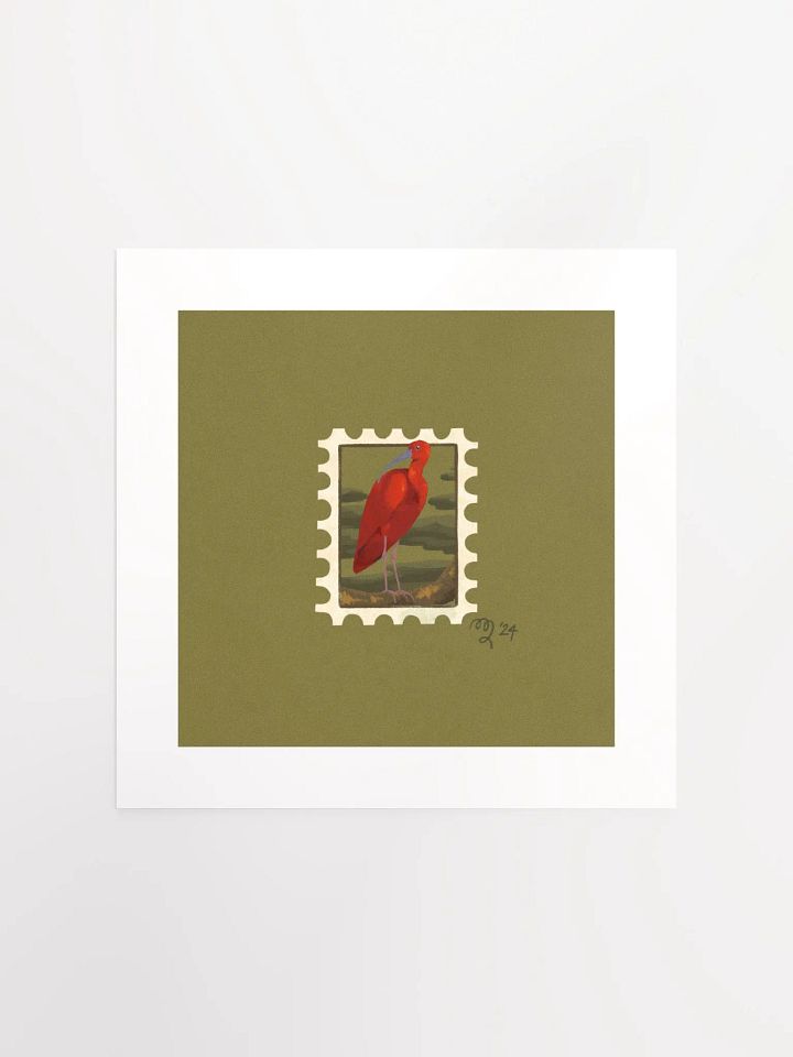 Scarlet Ibis Stamp Print – Birbfest 2024 product image (2)