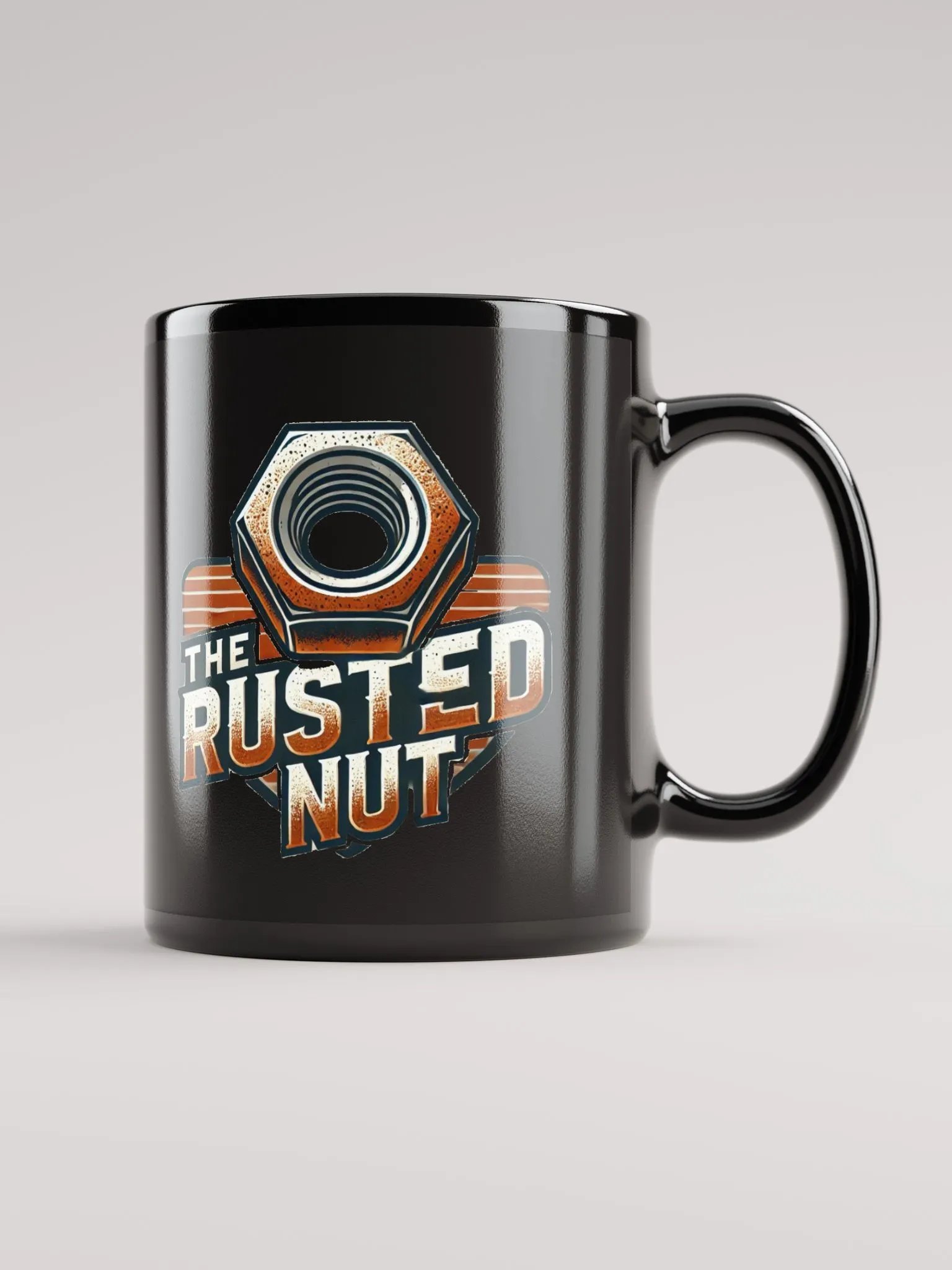 The Rusted Nut Black Mug product image (1)