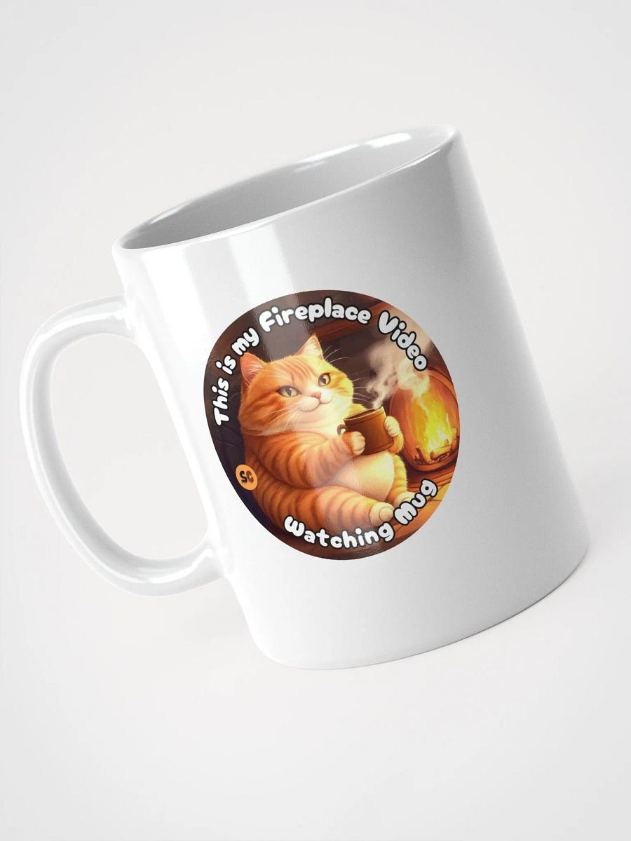 Cozy Cat - This is my Fireplace Watching Mug | White Glossy Mug product image (7)