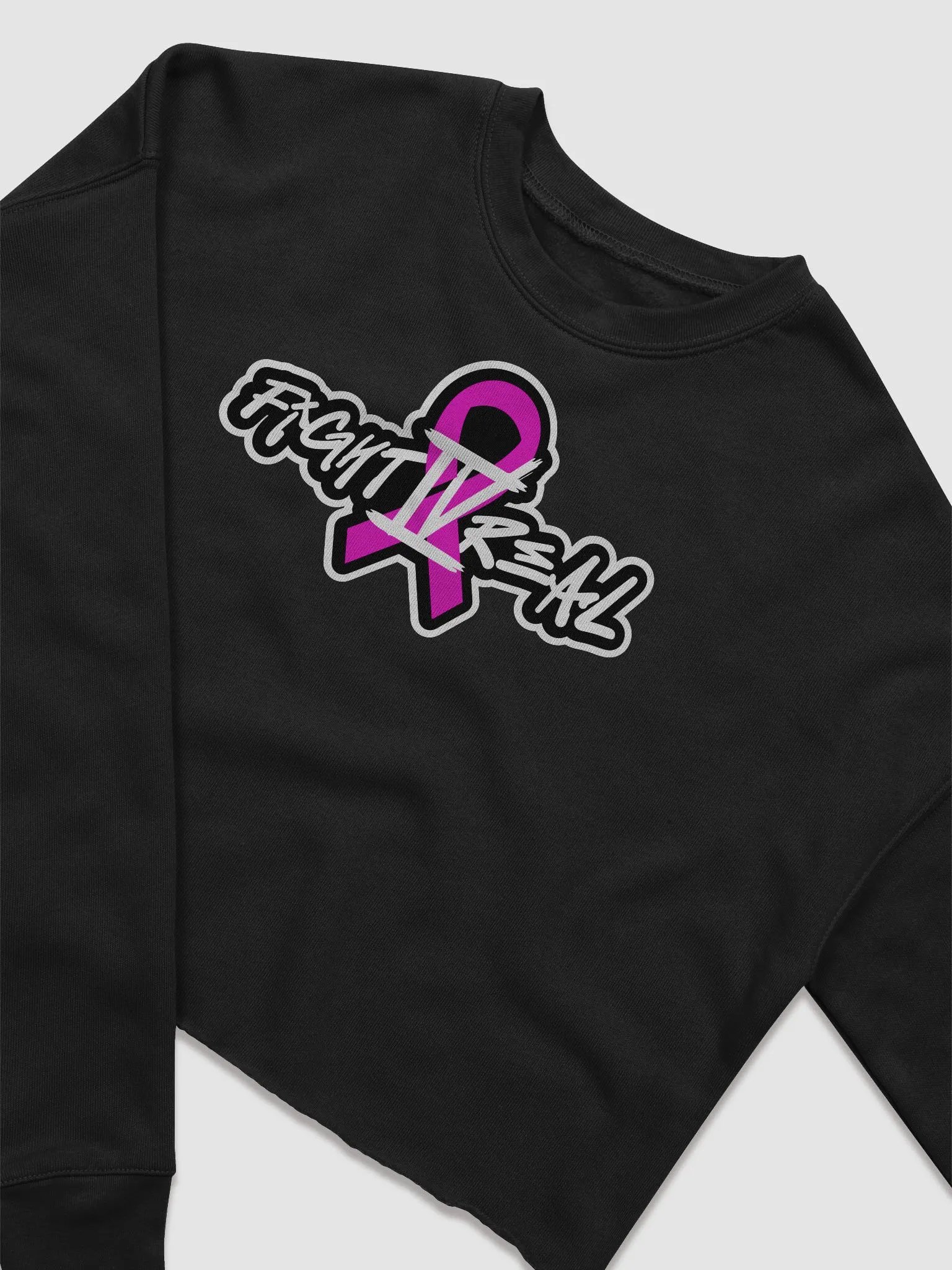 Breast Cancer Awareness Fleece Crop Sweatshirt product image (4)