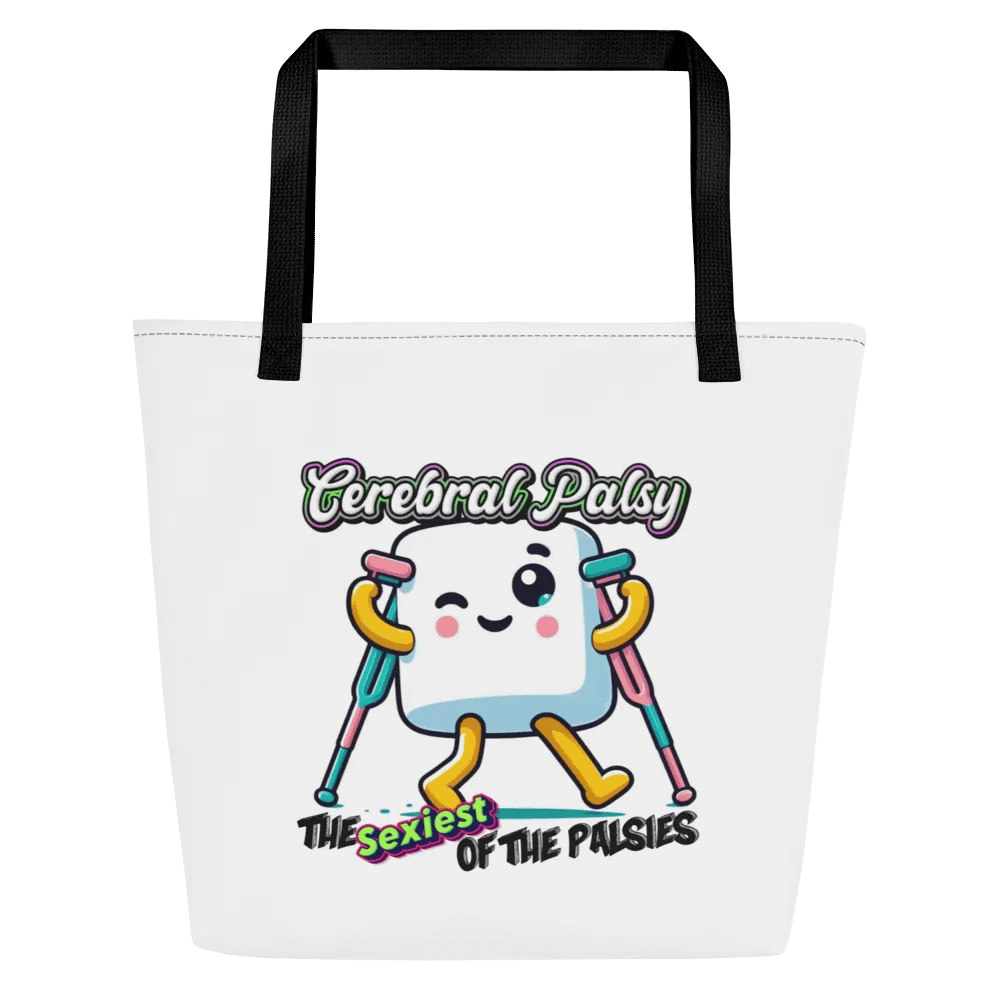 Cerebral Palsy: The Sexiest Of The Palsies Large Tote Bag w/ Pocket product image (1)