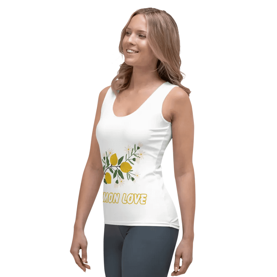 Lemon Love All-Over Print Women's Tank Top product image (6)