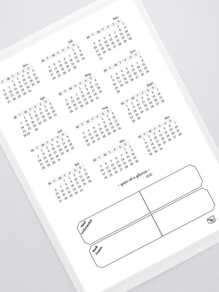 Calendar Sticker Sheet 2025 product image (1)