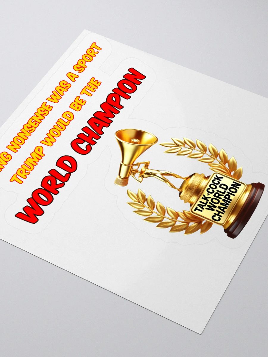 Talk-Cock World Champion Trophy Sticker product image (7)