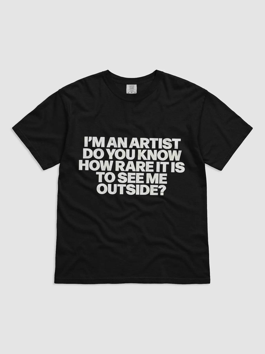 I’M AN ARTIST. DO YOU KNOW HOW RARE IT IS TO SEE ME OUTSIDE? T-SHIRT product image (1)