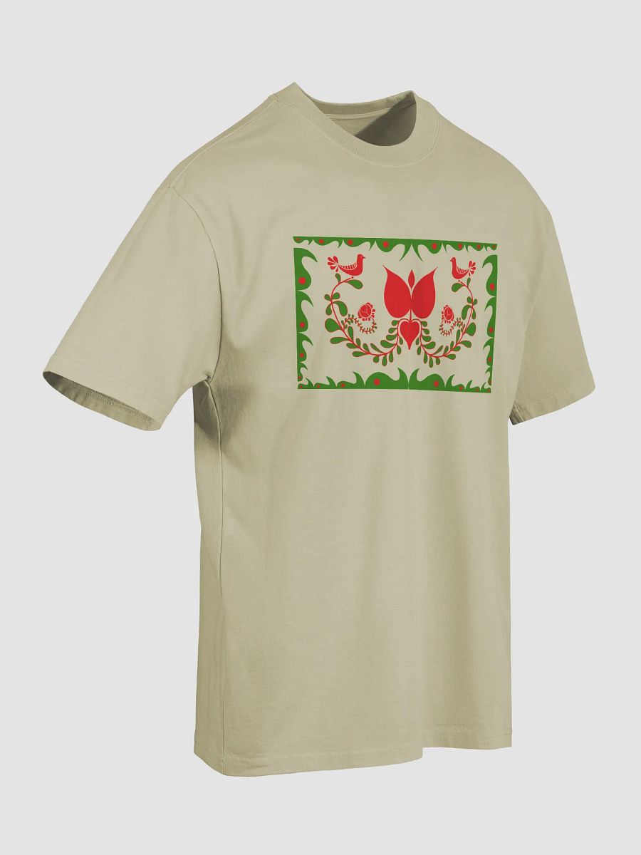 Hungarian Floral Bird Design Oversized T-Shirt product image (7)