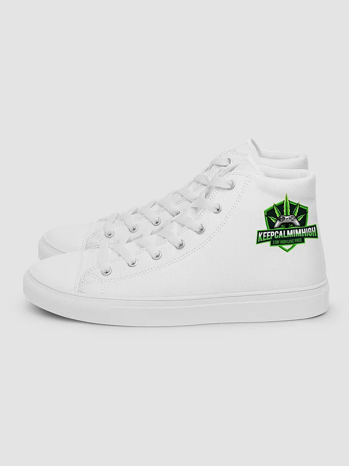 [keepcalmimhigh] Women's High Top Canvas Shoes product image (2)