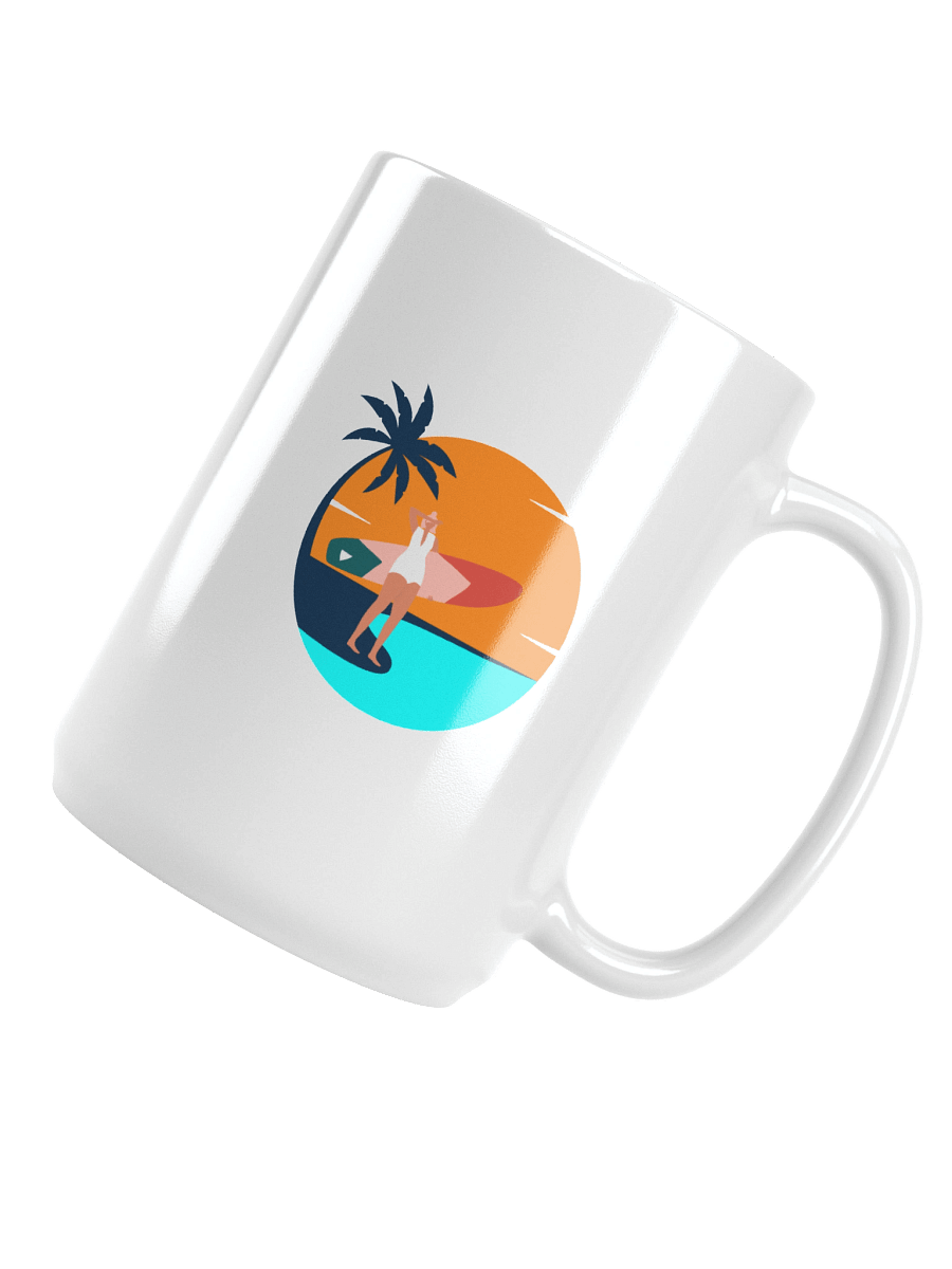 Catch Waves, Not Feelings – Retro Surf Girl Aesthetic Mug product image (4)