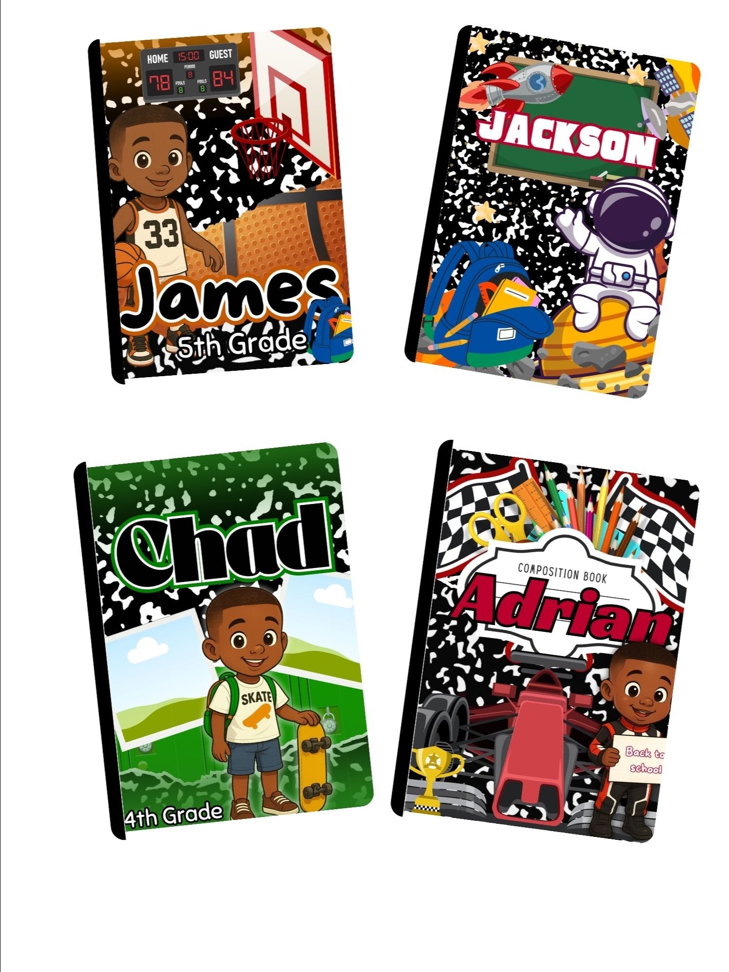 Personalized Composition Book Cover Design product image (1)