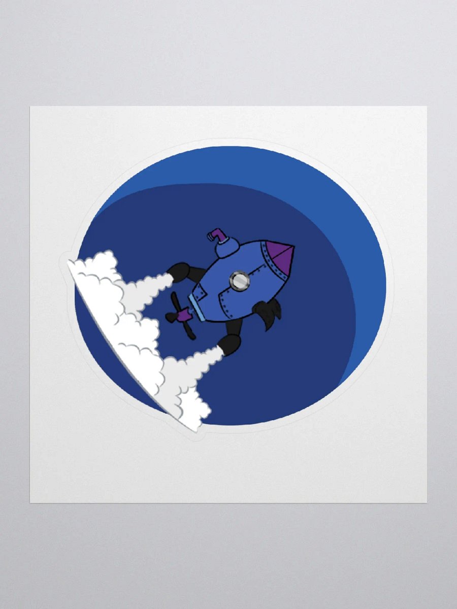 RamJet's Submarine Rocket Logo Sticker product image (1)