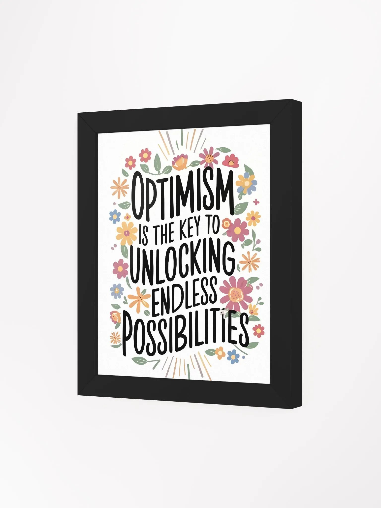 Optimism Key Floral Poster Wall art product image (3)