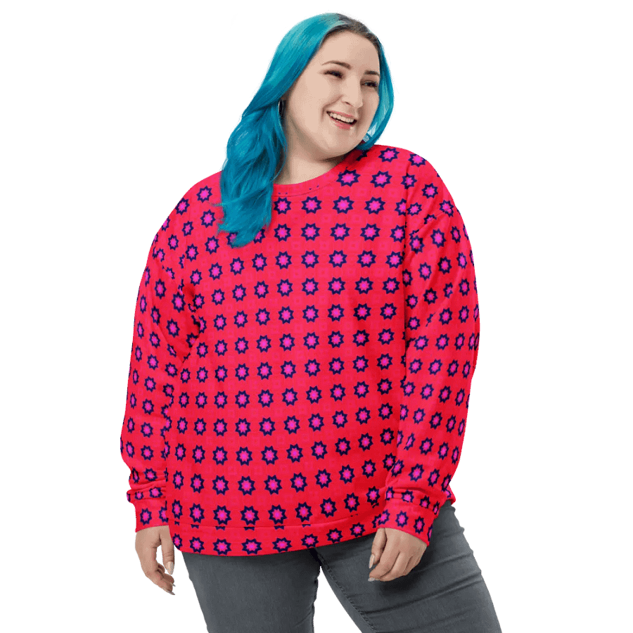 Abstract Red Unisex All Over Print Sweatshirt product image (9)