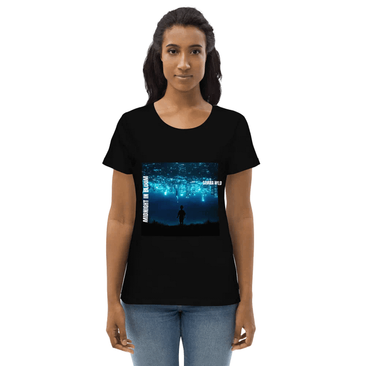 MIDNIGHT IN BLOOM (Women's fit) Organic cotton (Black) product image (2)
