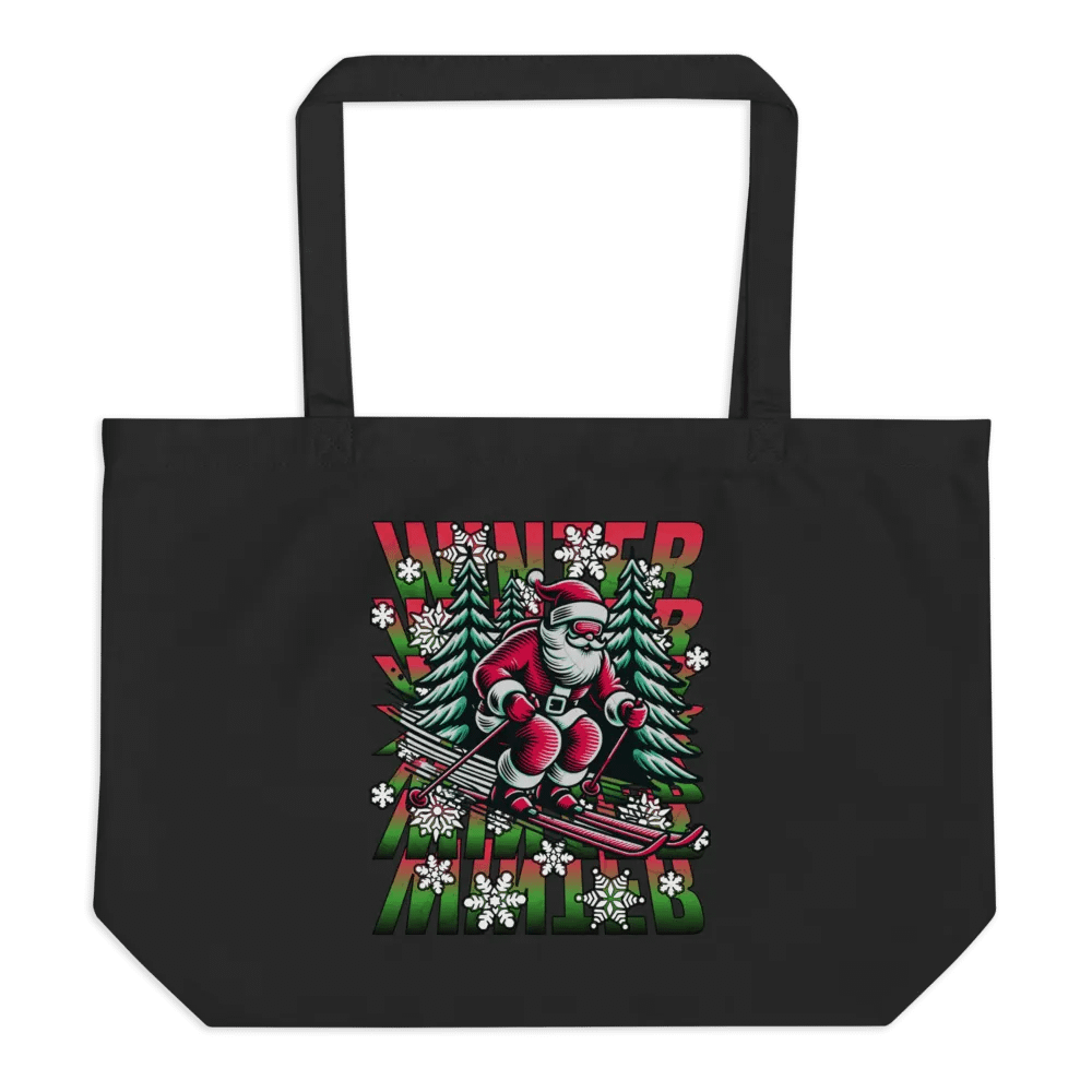 Winter Santa Skiing Wonderland Tote product image (1)