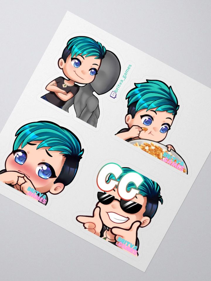 Emote Sticker Sheet 5 (4 Stickers) product image (1)
