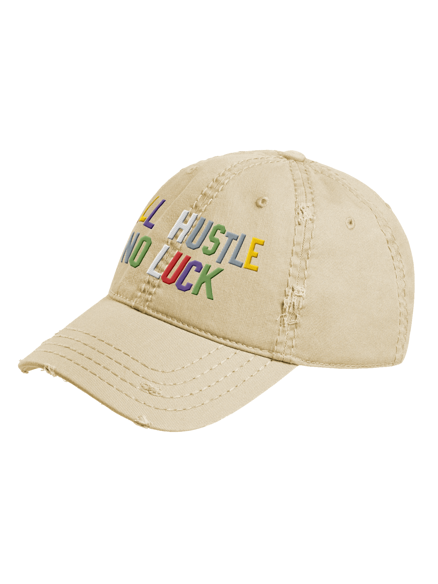 All Hustle No Luck - Distressed Cap product image (4)