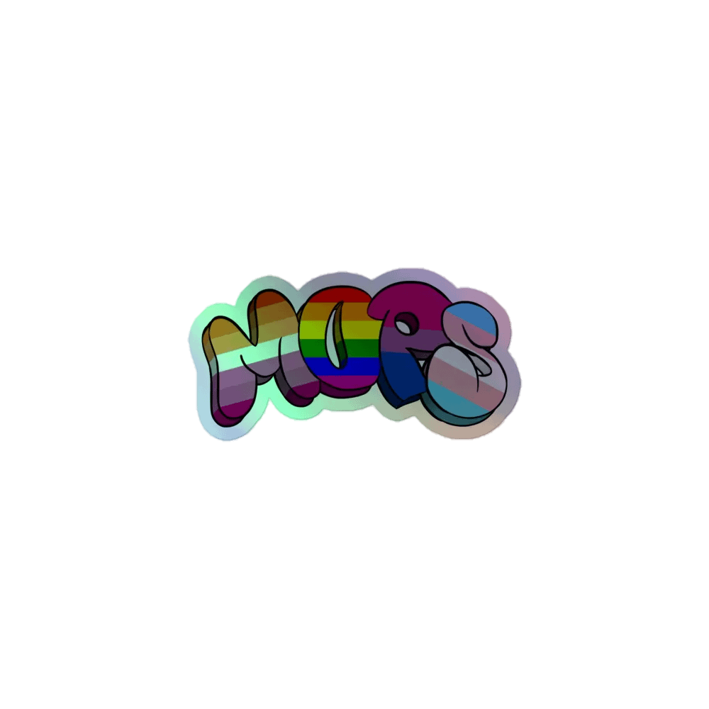 MopsBot Pride Text Sticker - HOLO product image (1)