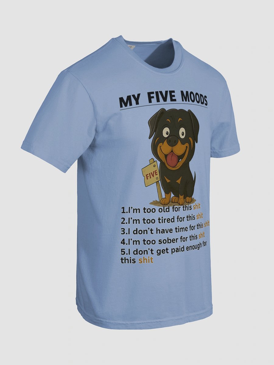 FIVE Moods Rottweiler Cartoon T-Shirt product image (50)