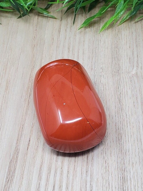 Red Jasper Palm Stone (Stone G) – Grounding Crystal for Strength & Stability | One-of-a-Kind Healing Stone product image (1)