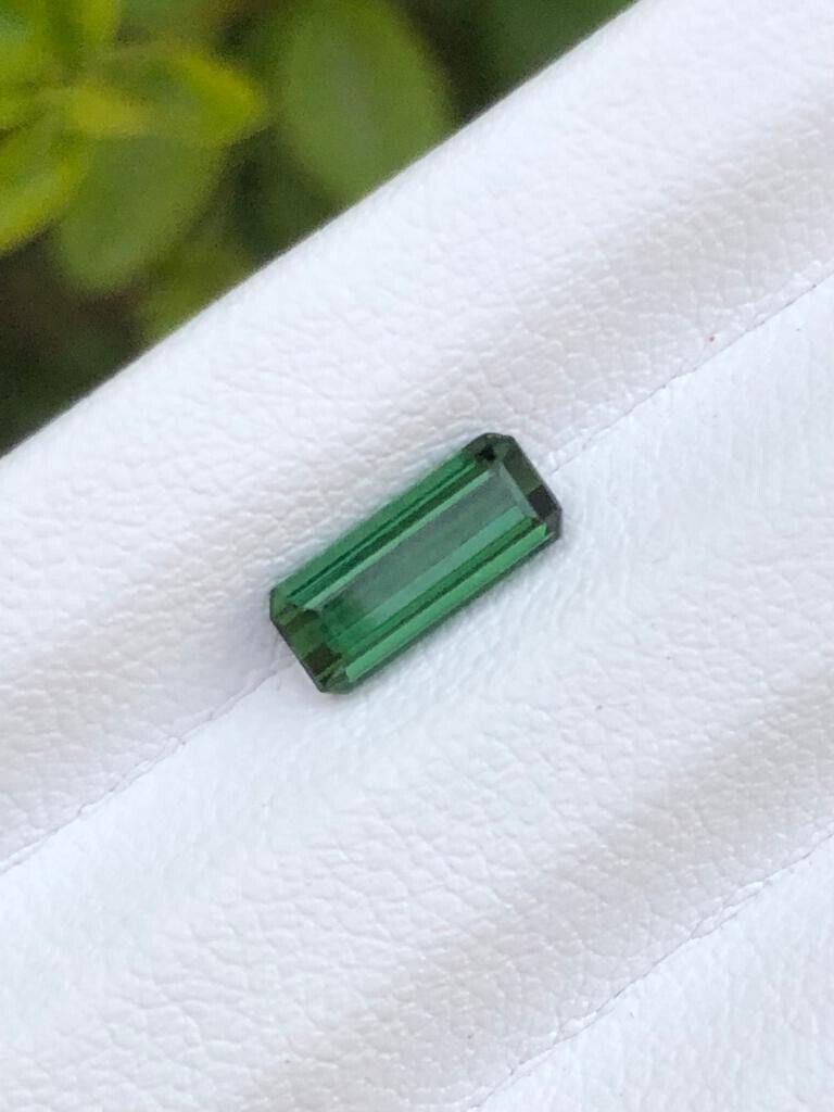 TOURMALINE NATURAL GEMSTONE FOR JEWELRY CHROME COLOR EMERALD CUT, 1.10 CARAT product image (6)