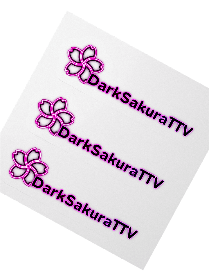 DarkSakuraTTV Neon Logo Kiss Cut Stickers product image (2)