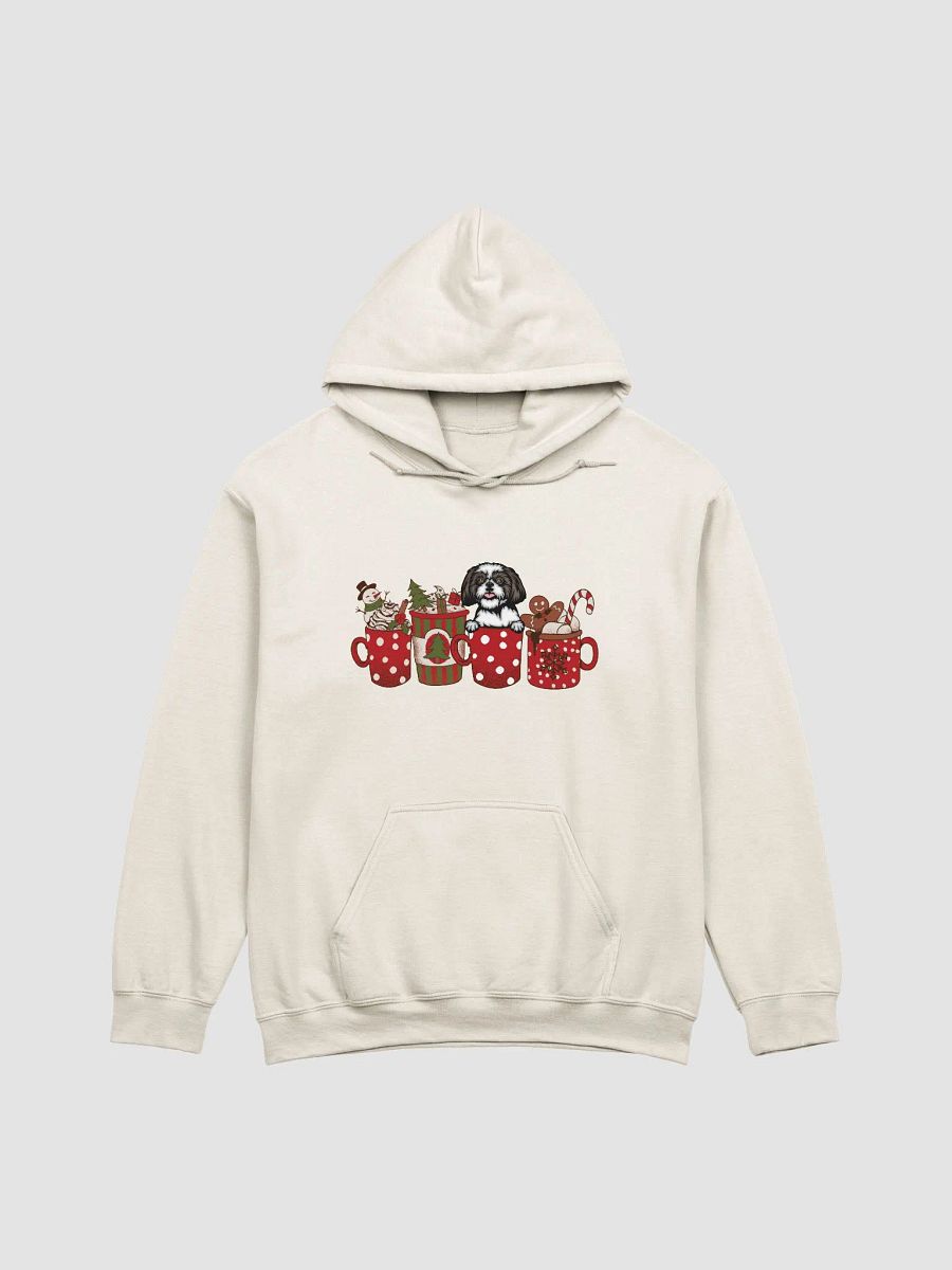 Cute Shih Tzu(3) in a Christmas Cup Hooded Sweatshirt | Funny Christmas Pup in a Cup product image (19)