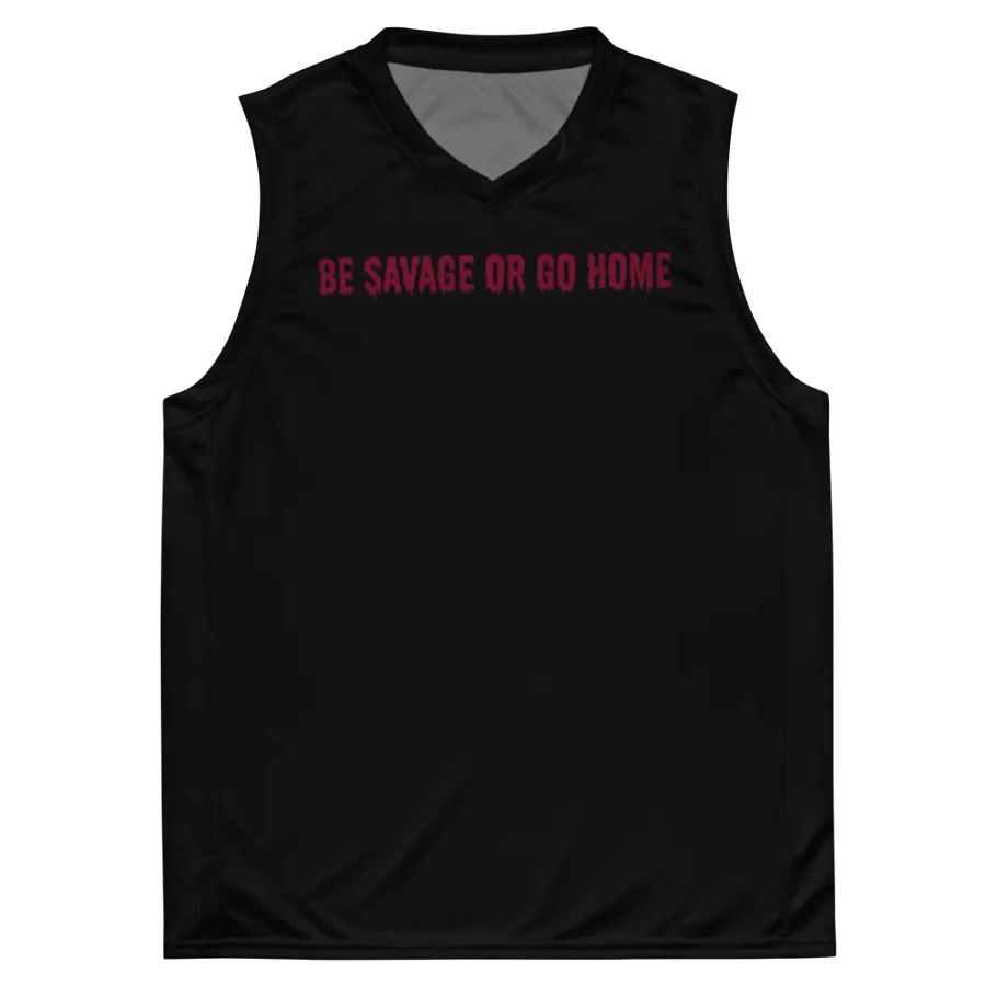 Red lettered Basketball Jersey product image (2)
