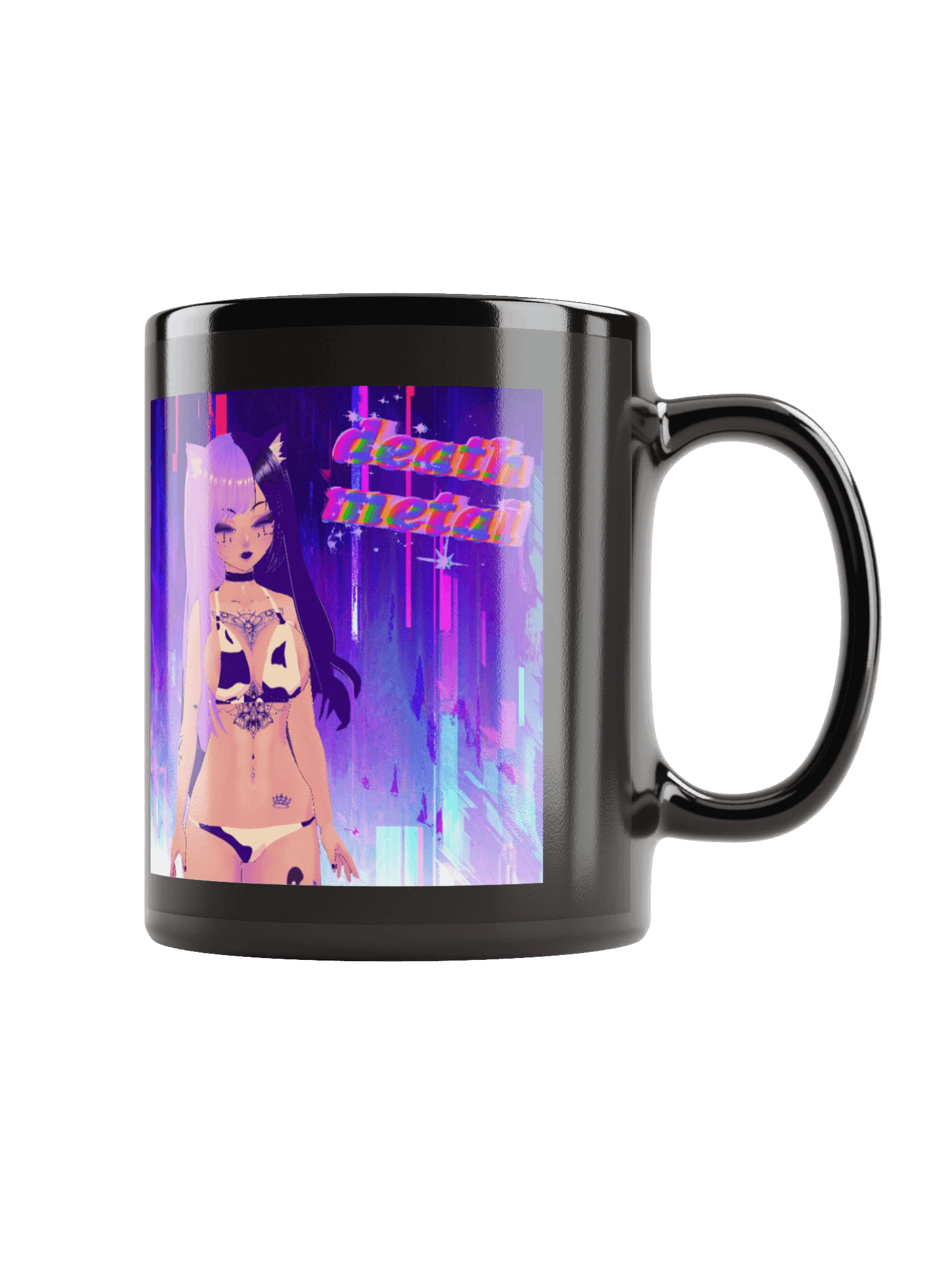 Kawaii Death Black Glossy Mug product image (1)