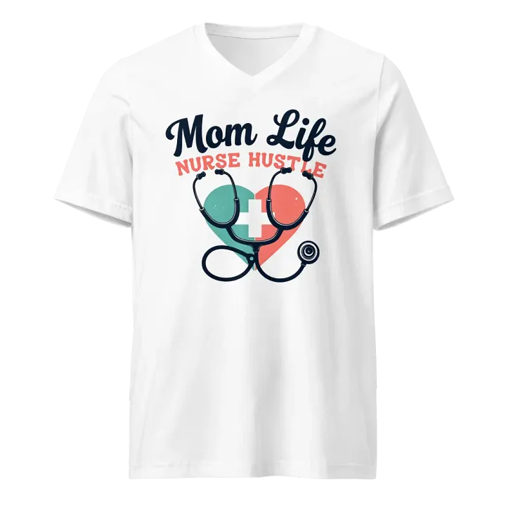 Heartfelt Nurse Mom Life V-neck Tee product image (1)