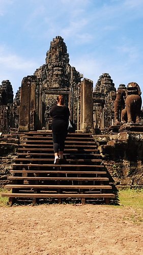 Bayon Temple in Angkor! Head to our YouTube channel to watch the full video 😊