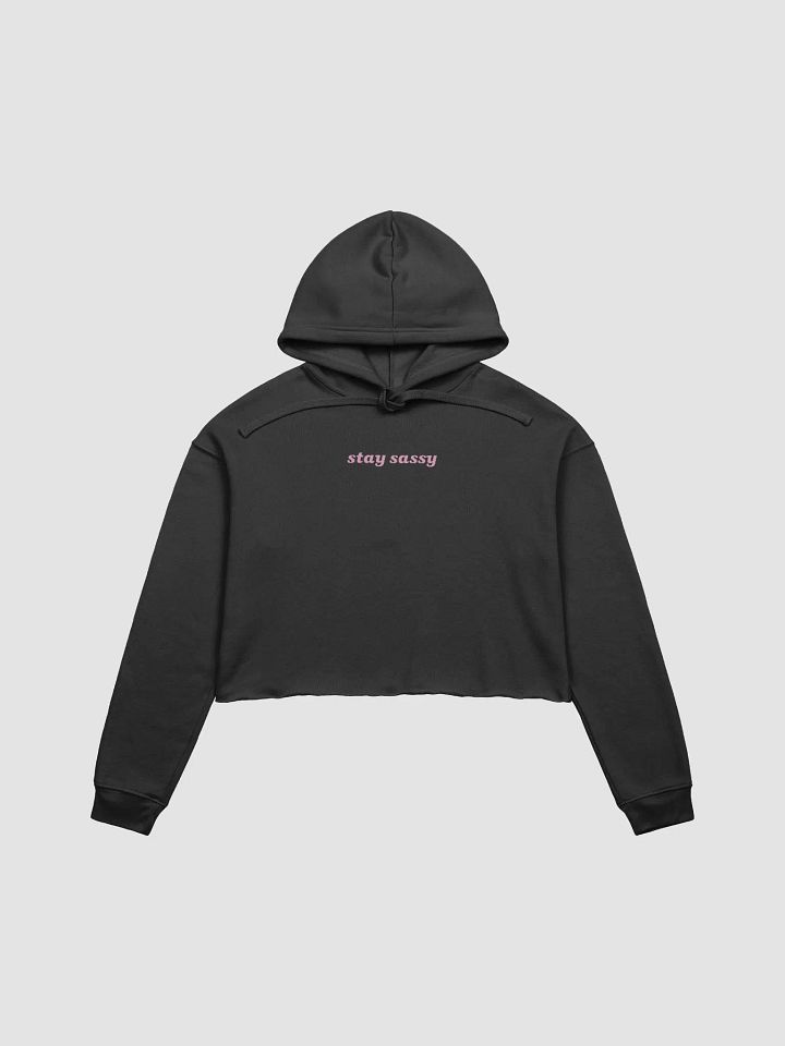 Stay Sassy Cropped Hoodie - Black product image (1)