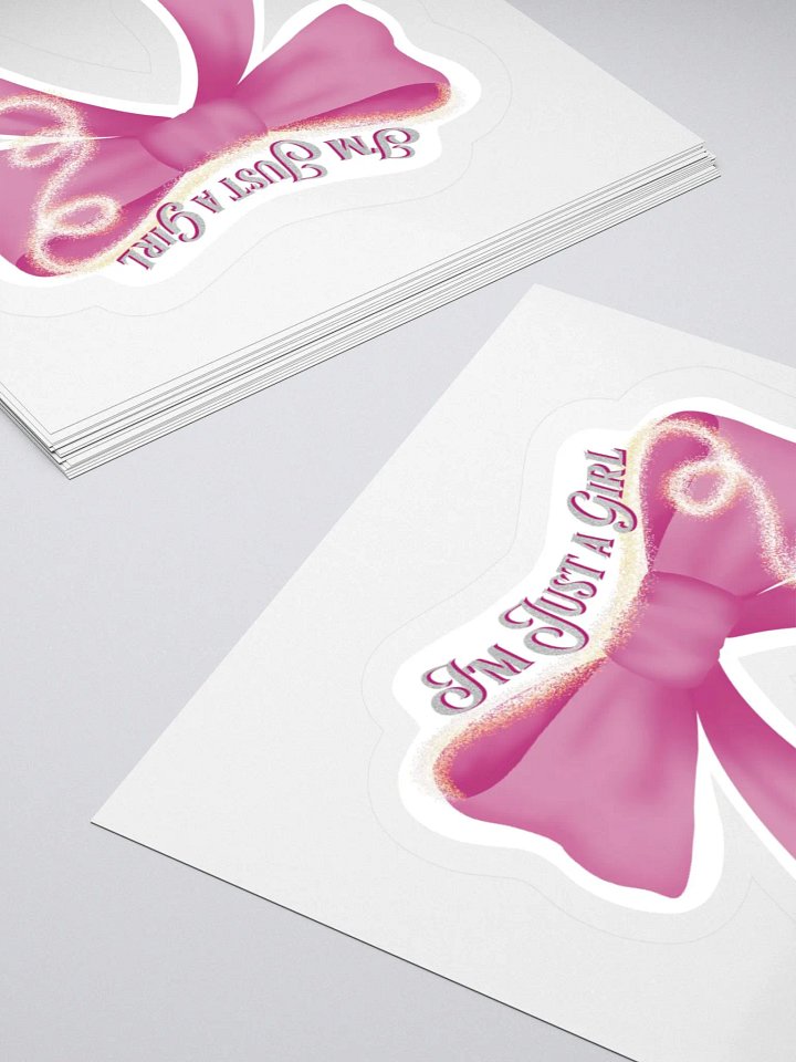 Glittery Bow Kiss Cut Sticker product image (4)