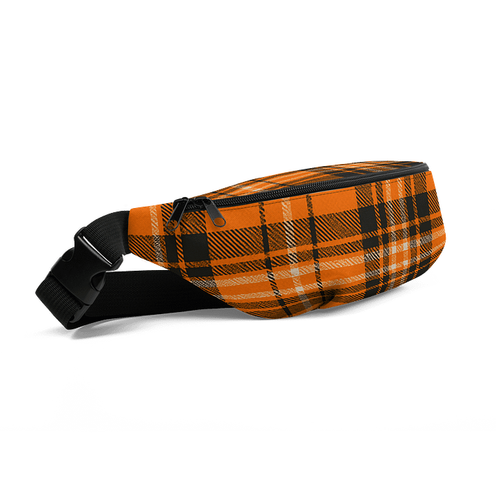 Orange Plaid Fanny Pack (Waist Bag) product image (2)