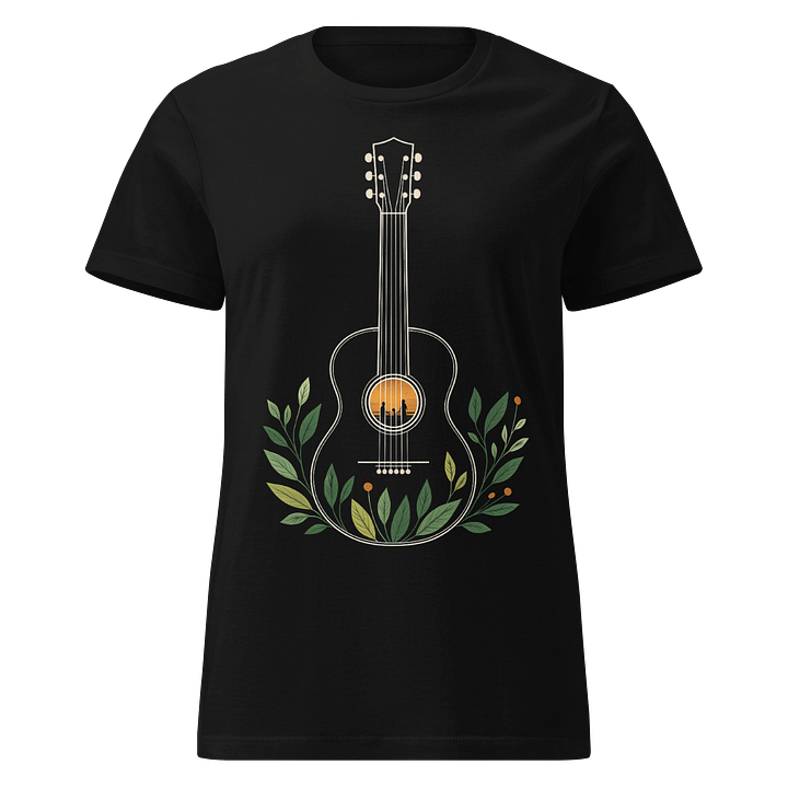 Desert Serenade Women's Guitar Sunset T-Shirt product image (1)