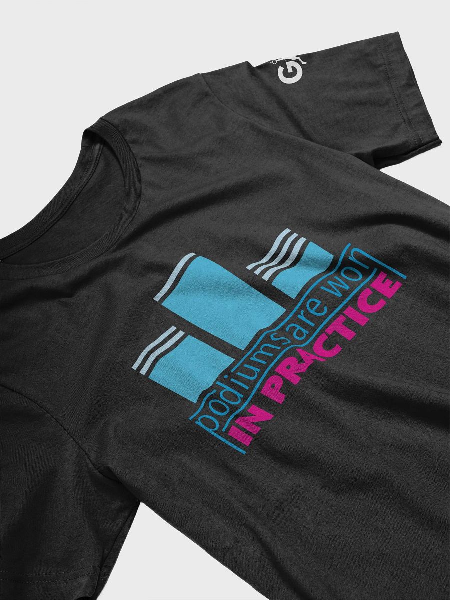 Podiums Are Won In Practice Tee: Blue & Pink product image (3)