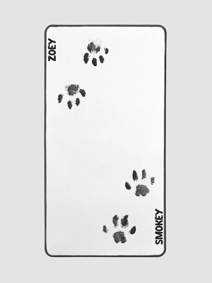 Smokey & Zoey Paw Print Desk Mat (White) product image (2)