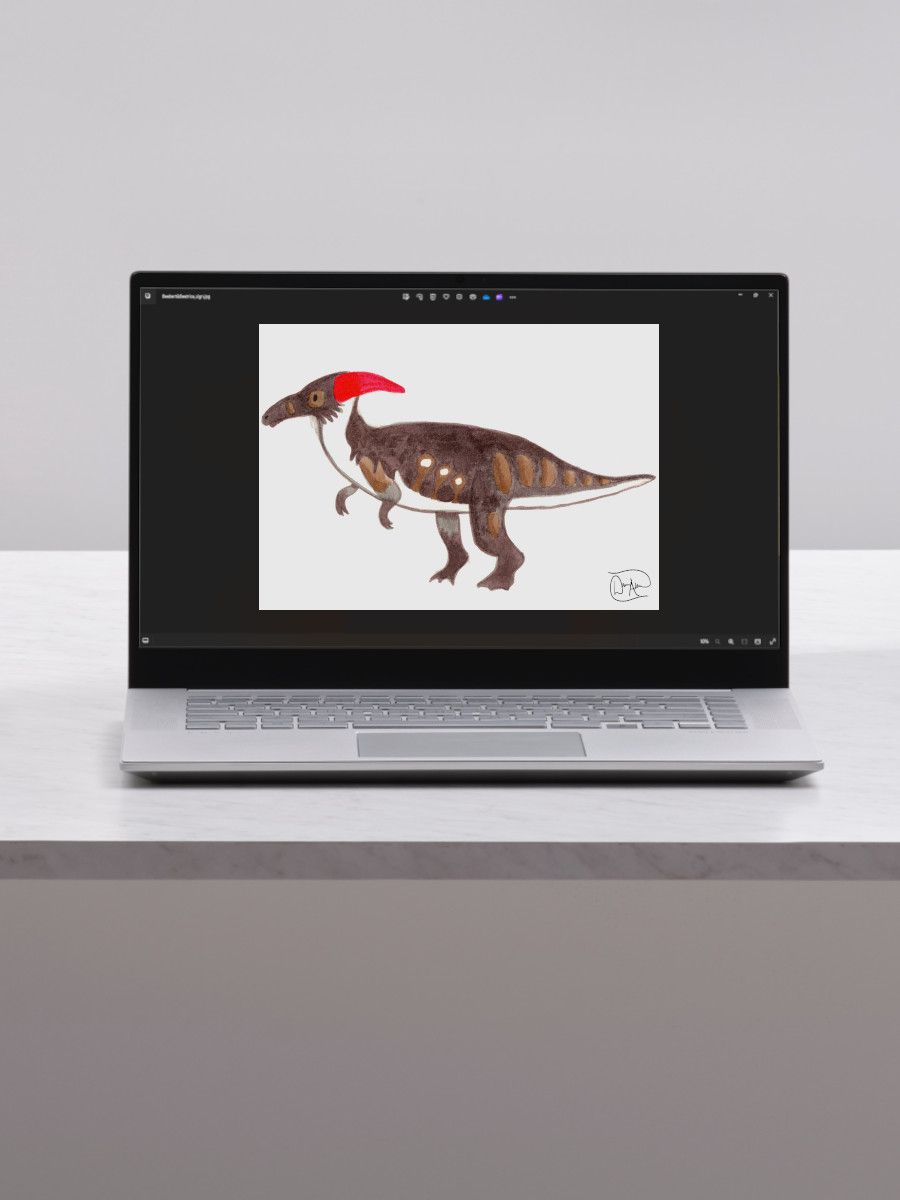 Parasaurolophus Watercolour Download product image (1)