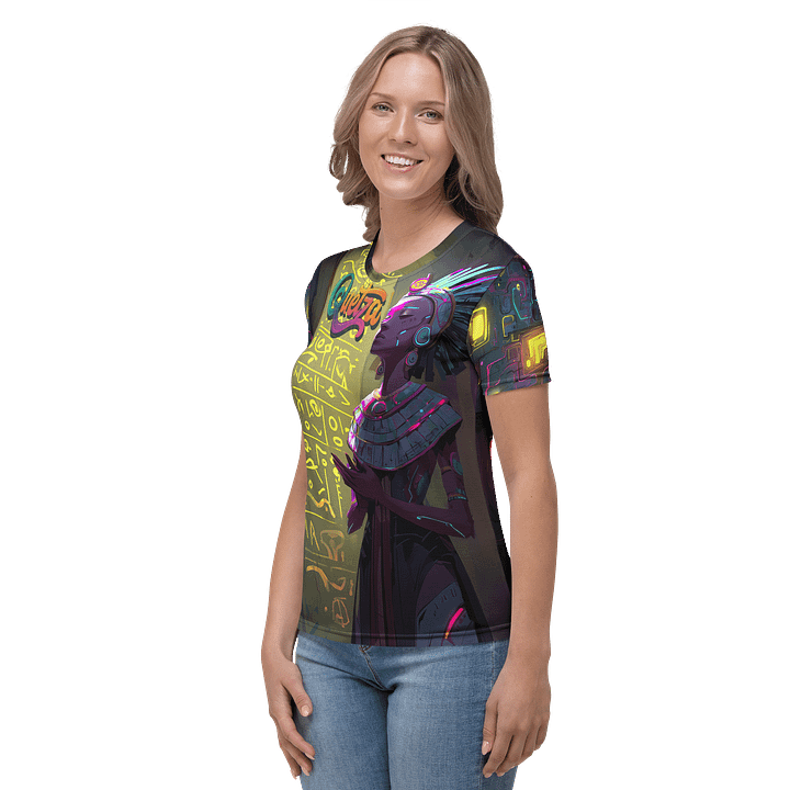 Quetza Ascendant – Neon Priestess All-Over Print Tee product image (2)