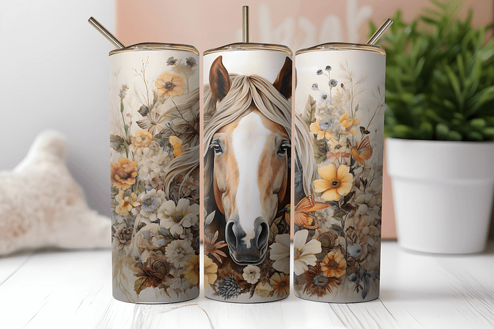 Floral Harmony Stainless Steel Tumbler product image (2)