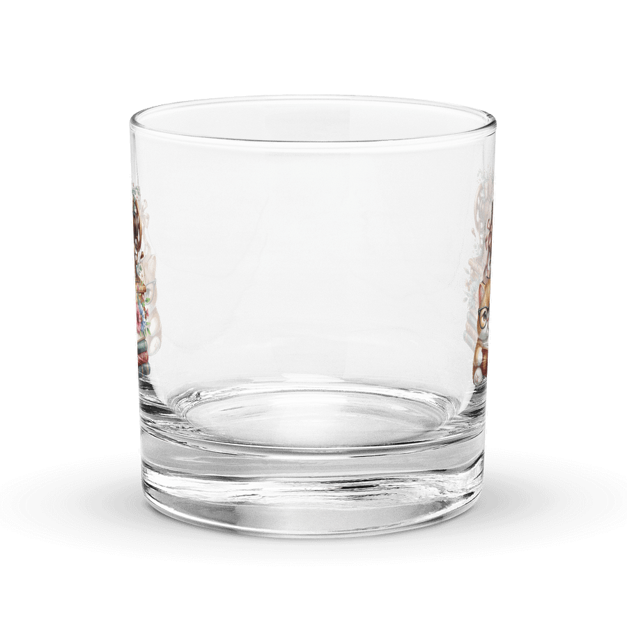 Whimsical Kitten and Sewing Machine Rocks Glass product image (4)