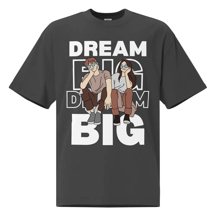 Dream big oversized faded fit T-shirt product image (1)